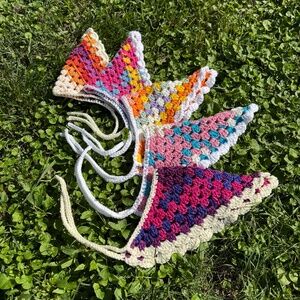 Handmade Crochet Pride Bandanas